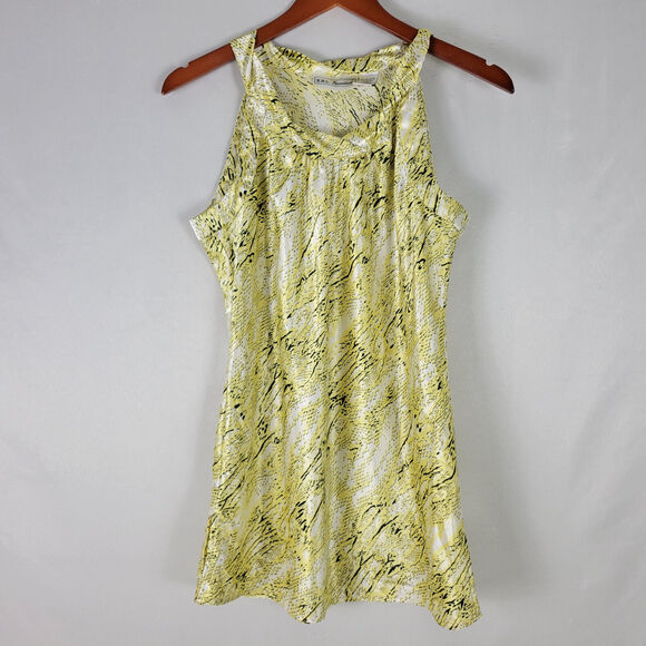 R.H.L Essentials Tops - R.H.L Shirt Womens Size Medium Top Yellow White Sleeveless Scoop‎ Neck Blouse